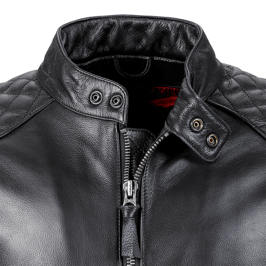 Triumph leather jacket black on sale